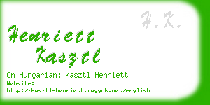 henriett kasztl business card